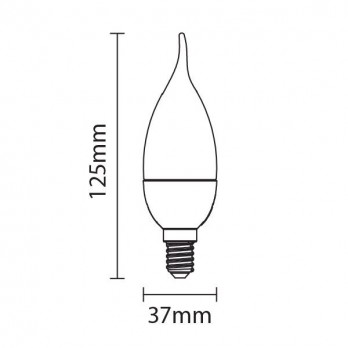 6W LED lemputė E14 žvakės formos 220V šiltai balta-LED Produkcija-Pagrindinis-Optonica, Bulgarija