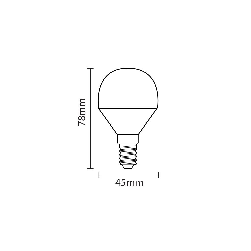 6W LED lemputė G45 E14 175-265V 240° šiltai balta-LED Produkcija-Pagrindinis-Optonica, Bulgarija