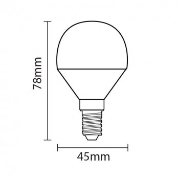 6W LED lemputė G45 E14 175-265V 240° šiltai balta-LED Produkcija-Pagrindinis-Optonica, Bulgarija