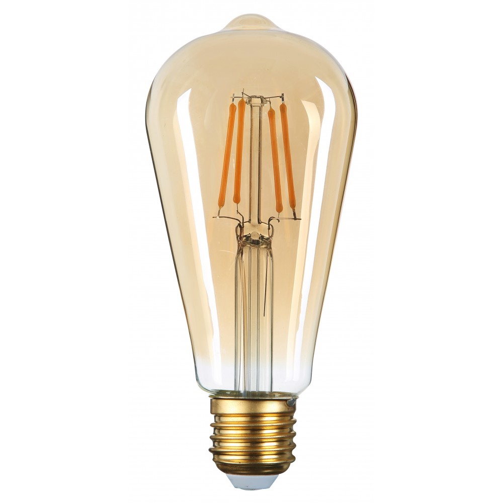 6W LED lemputė E27 220V 2500K GOLDEN GLASS-LED Produkcija-Pagrindinis-Optonica, Bulgarija