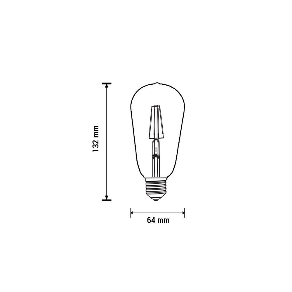 4W LED lemputė E27 ST64 230V šiltai balta-LED Produkcija-Pagrindinis-Optonica, Bulgarija