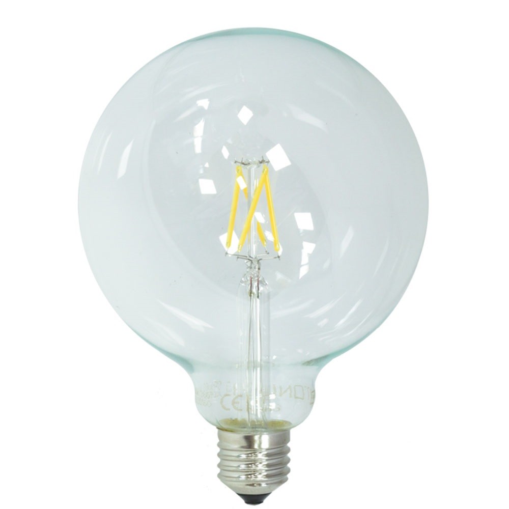 6.5W LED lemputė E27 G125 220V šIltai balta-LED Produkcija-Pagrindinis-Optonica, Bulgarija