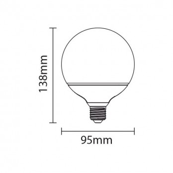 12W LED lemputė E27 G95 170-265V šaltai balta-LED Produkcija-Pagrindinis-Optonica, Bulgarija