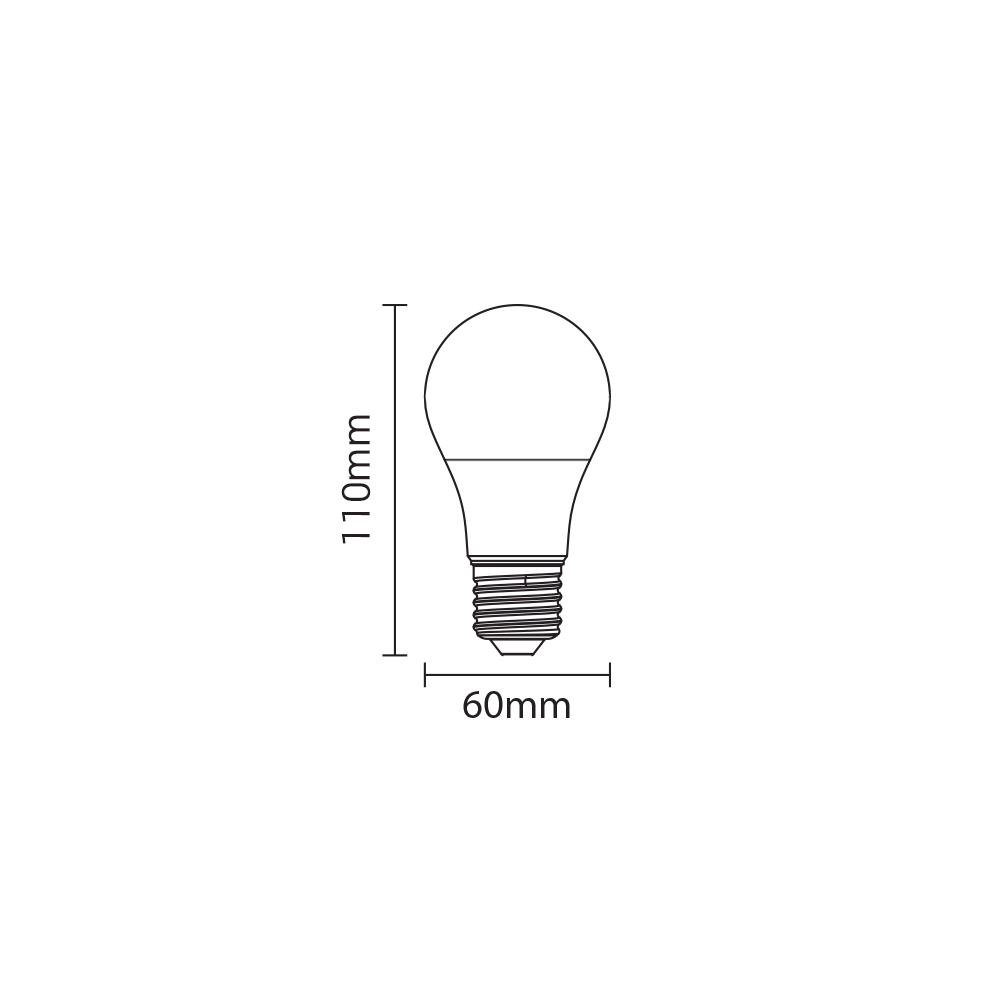 12W LED DIMMABLE lemputė E27 A60 220V šiltai balta-LED Produkcija-Pagrindinis-Optonica, Bulgarija