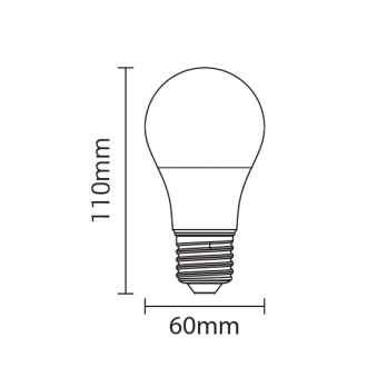 12W LED DIMMABLE lemputė E27 A60 220V šiltai balta-LED Produkcija-Pagrindinis-Optonica, Bulgarija