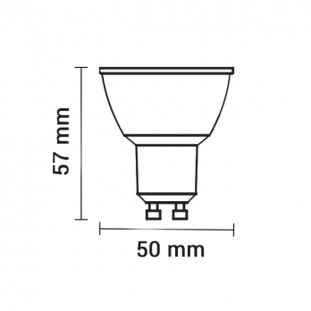 7W LED lemputė GU10 175-265V 38° SMD šiltai balta-LED Produkcija-Pagrindinis-Optonica, Bulgarija